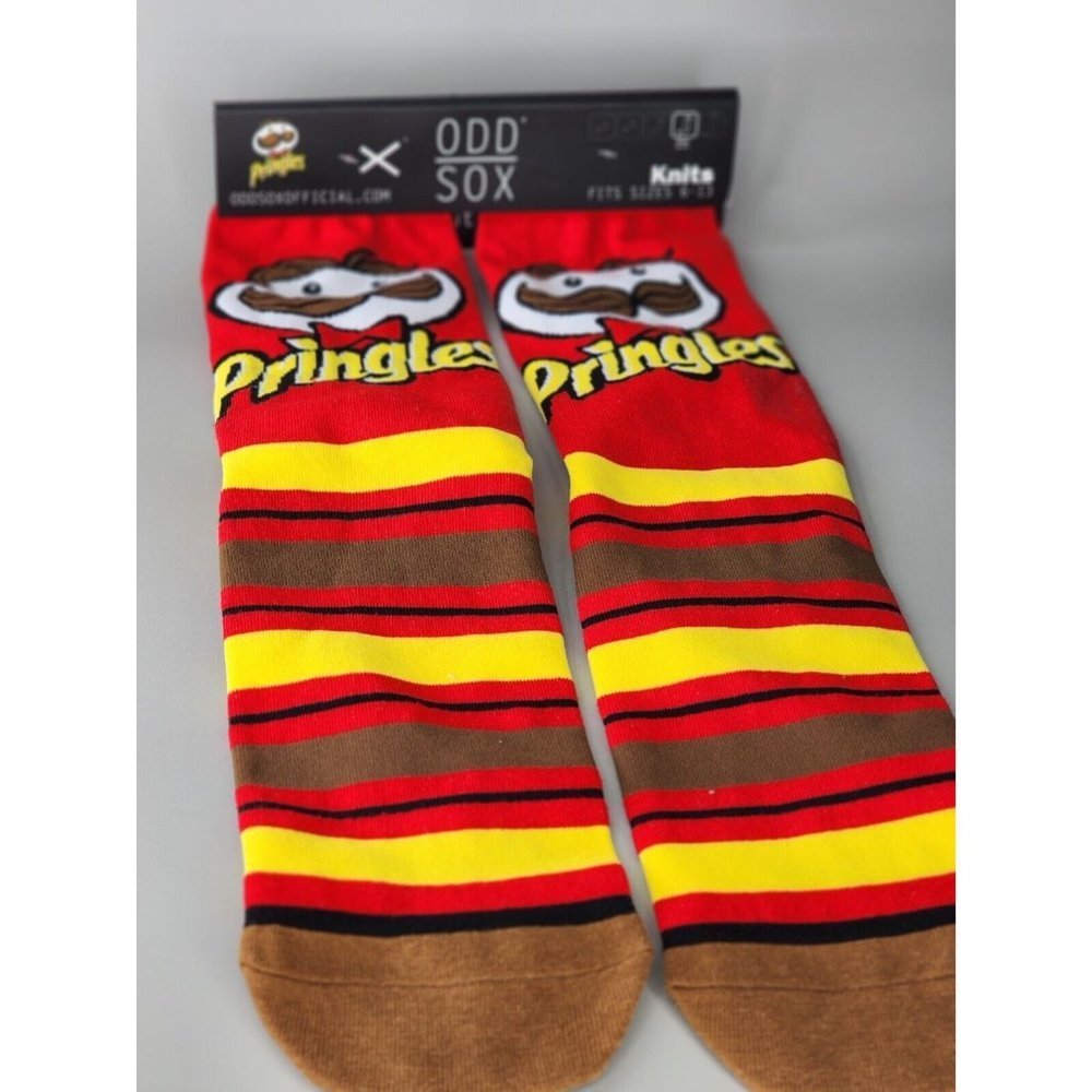 Men's Pringles Socks Cool Odd Sox Size 6-13 Official Fit Cotton. New With Tags